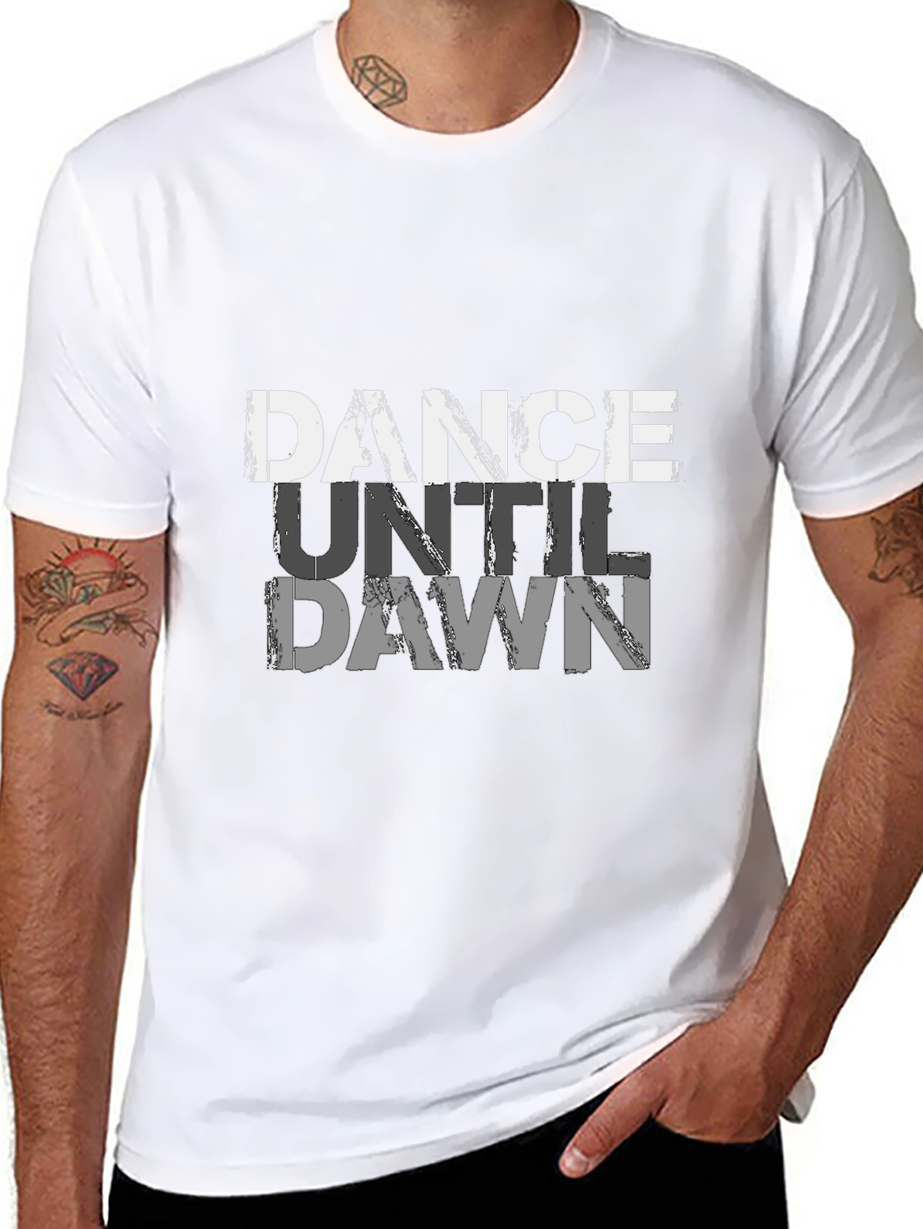 Dance Until Dawn Graphic Tee - Black