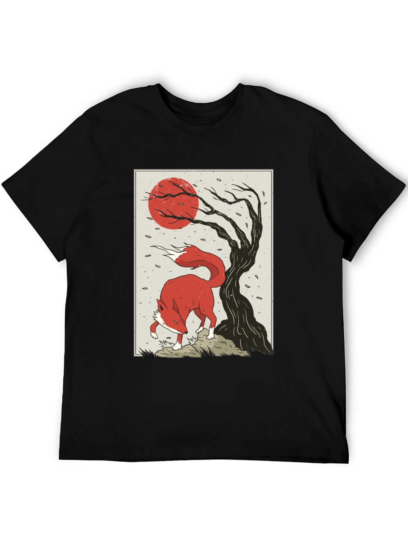 Fox & Moon Graphic Tee - Nature Inspired Design