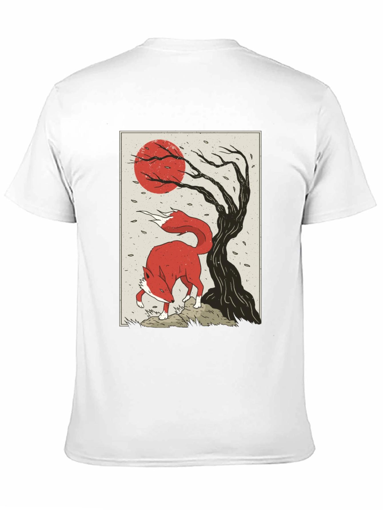 Fox & Moon Graphic Tee - Nature Inspired Design