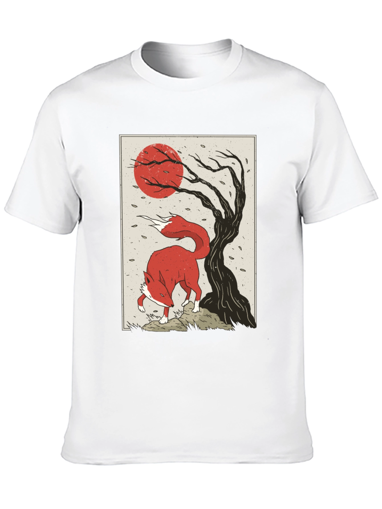 Fox & Moon Graphic Tee - Nature Inspired Design