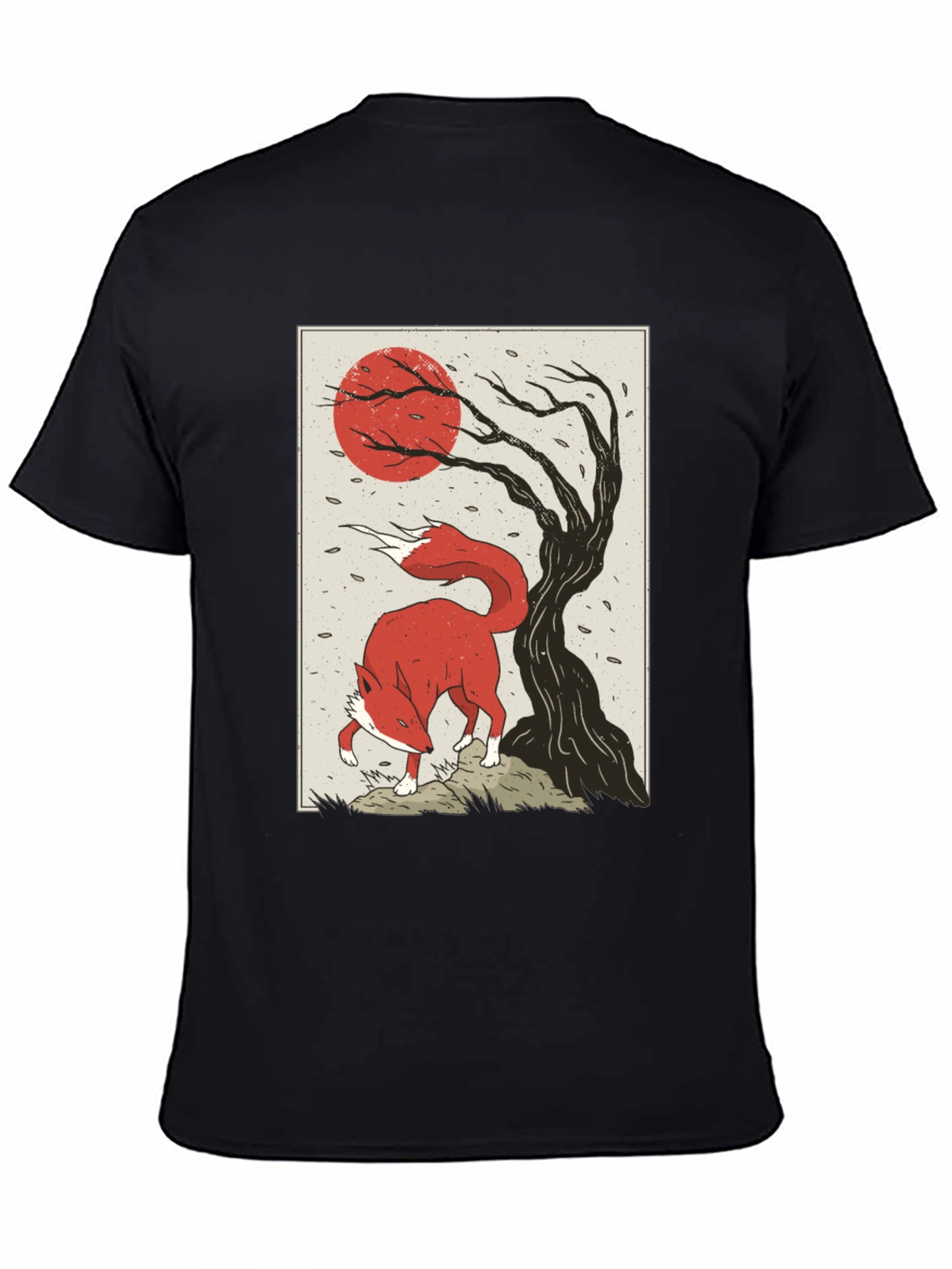 Fox & Moon Graphic Tee - Nature Inspired Design