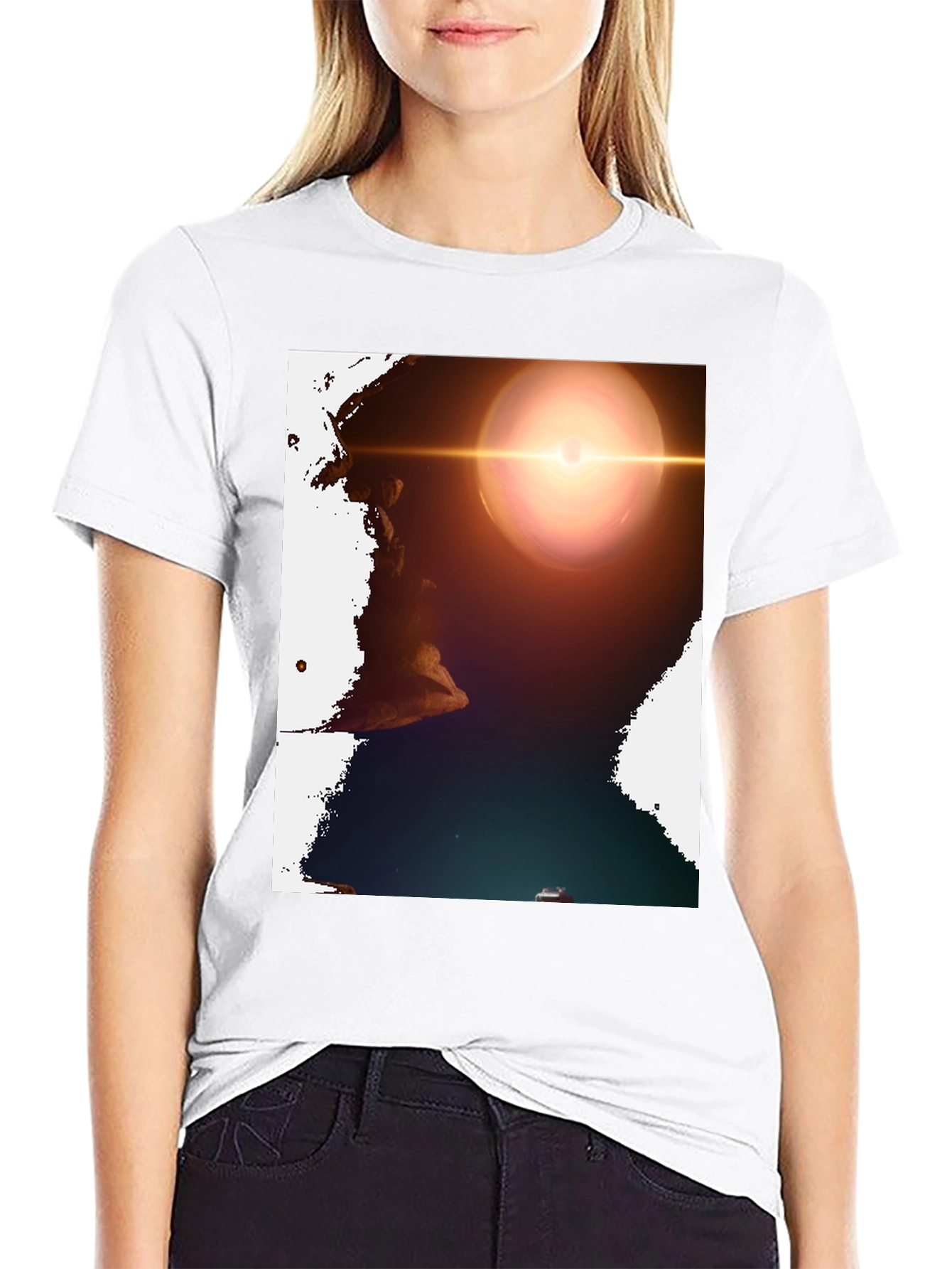 Celestial T-Shirt: Cosmic Lens Design