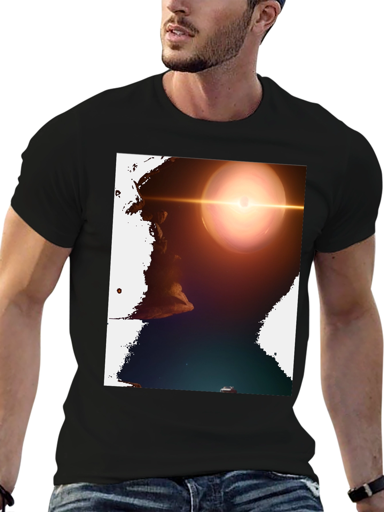 Celestial T-Shirt: Cosmic Lens Design