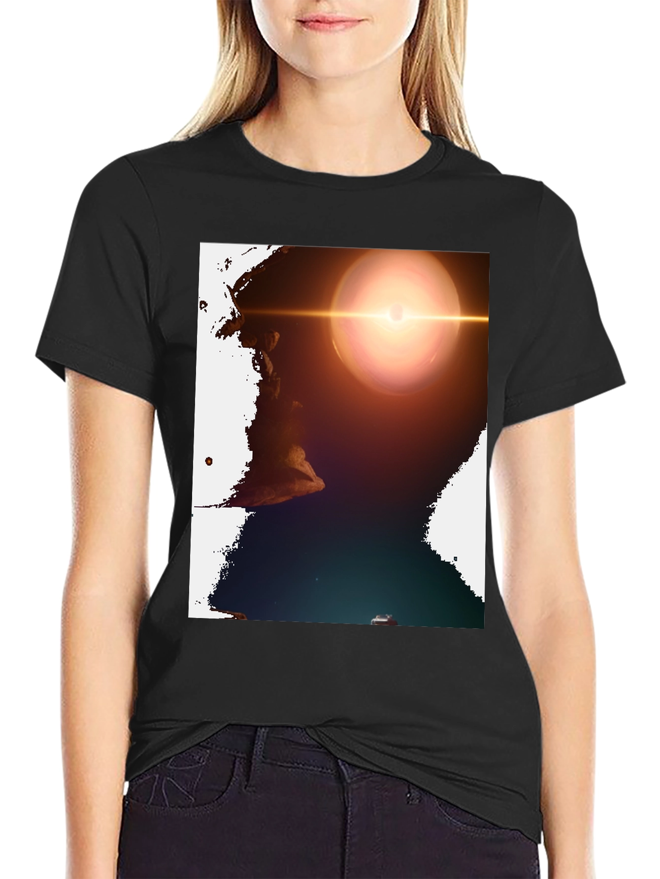 Celestial T-Shirt: Cosmic Lens Design