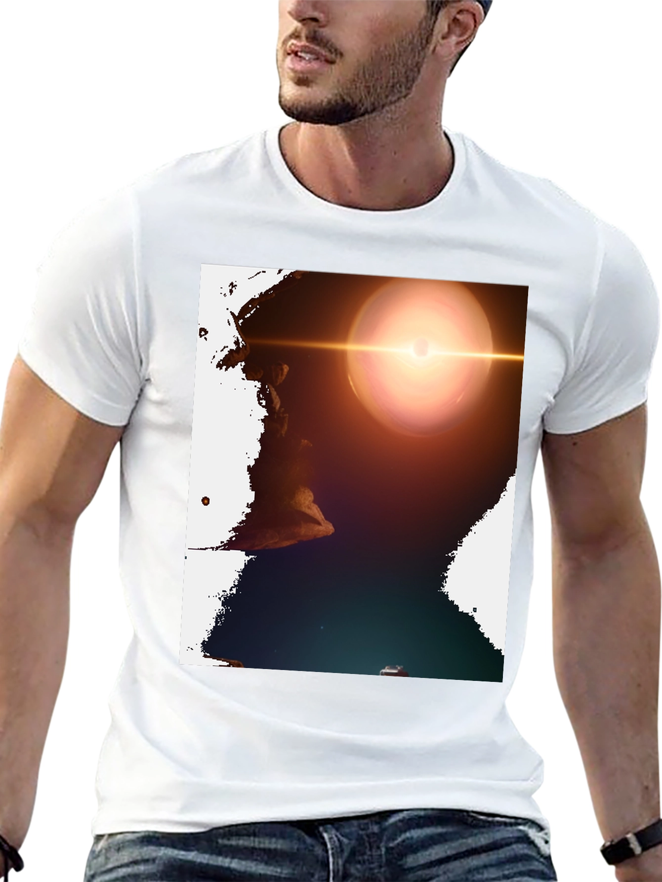Celestial T-Shirt: Cosmic Lens Design