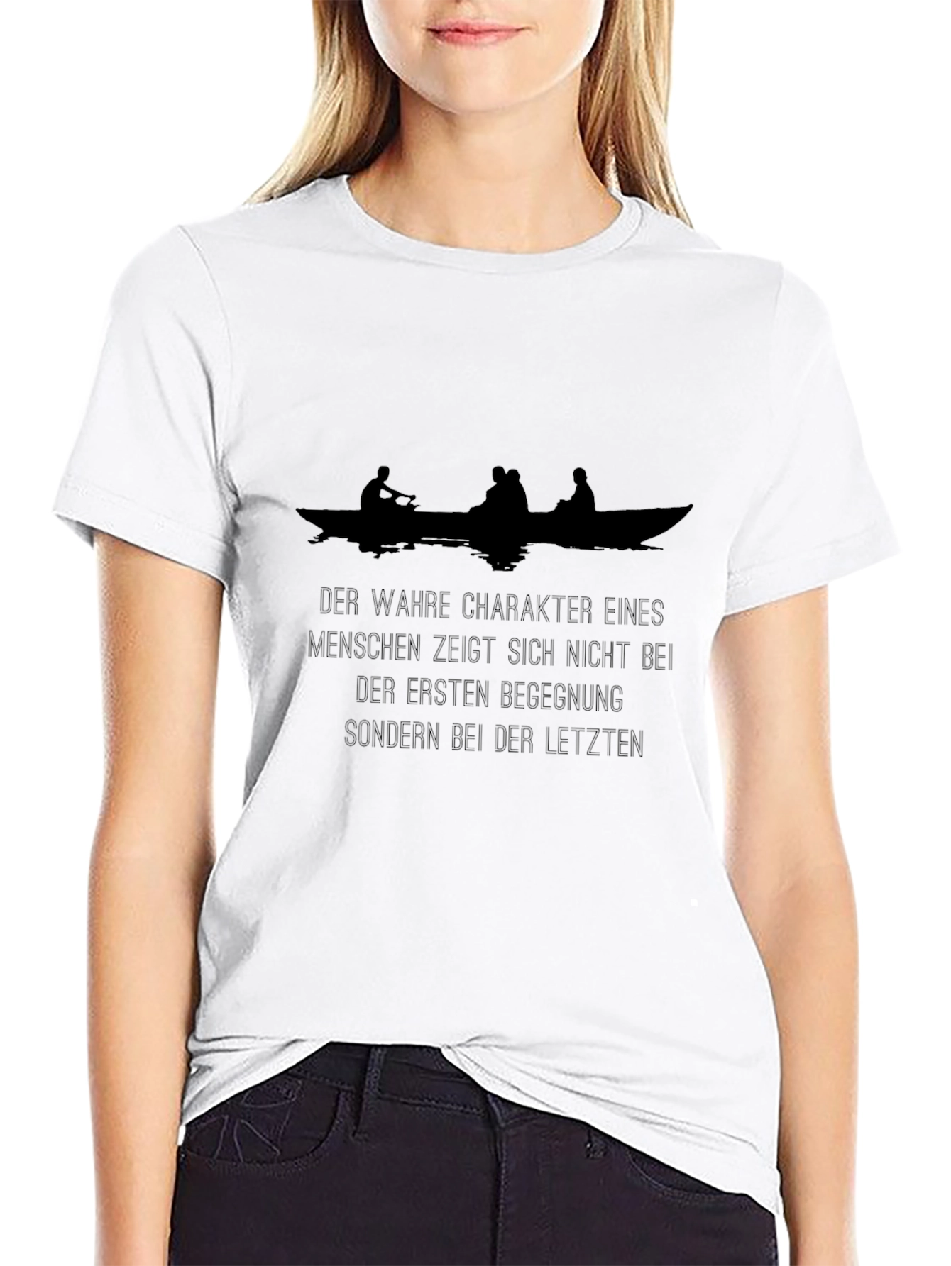 Character Boat Graphic Tee - Mens Black T-Shirt