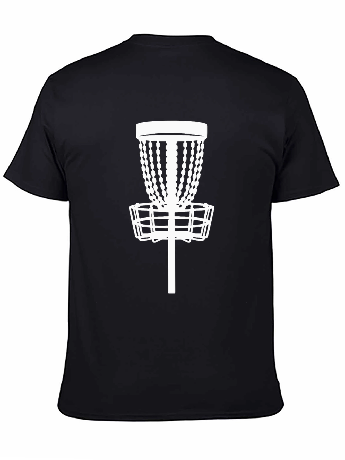 Disc Golf Basket Tee - Black Cotton Casual Shirt