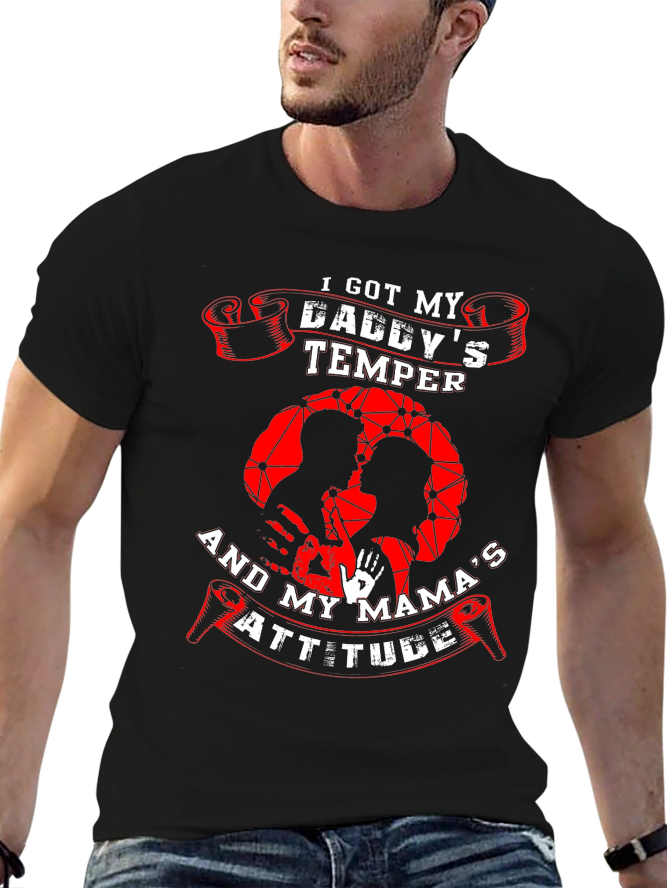 Daddys Temper Mamas Attitude Graphic Tee