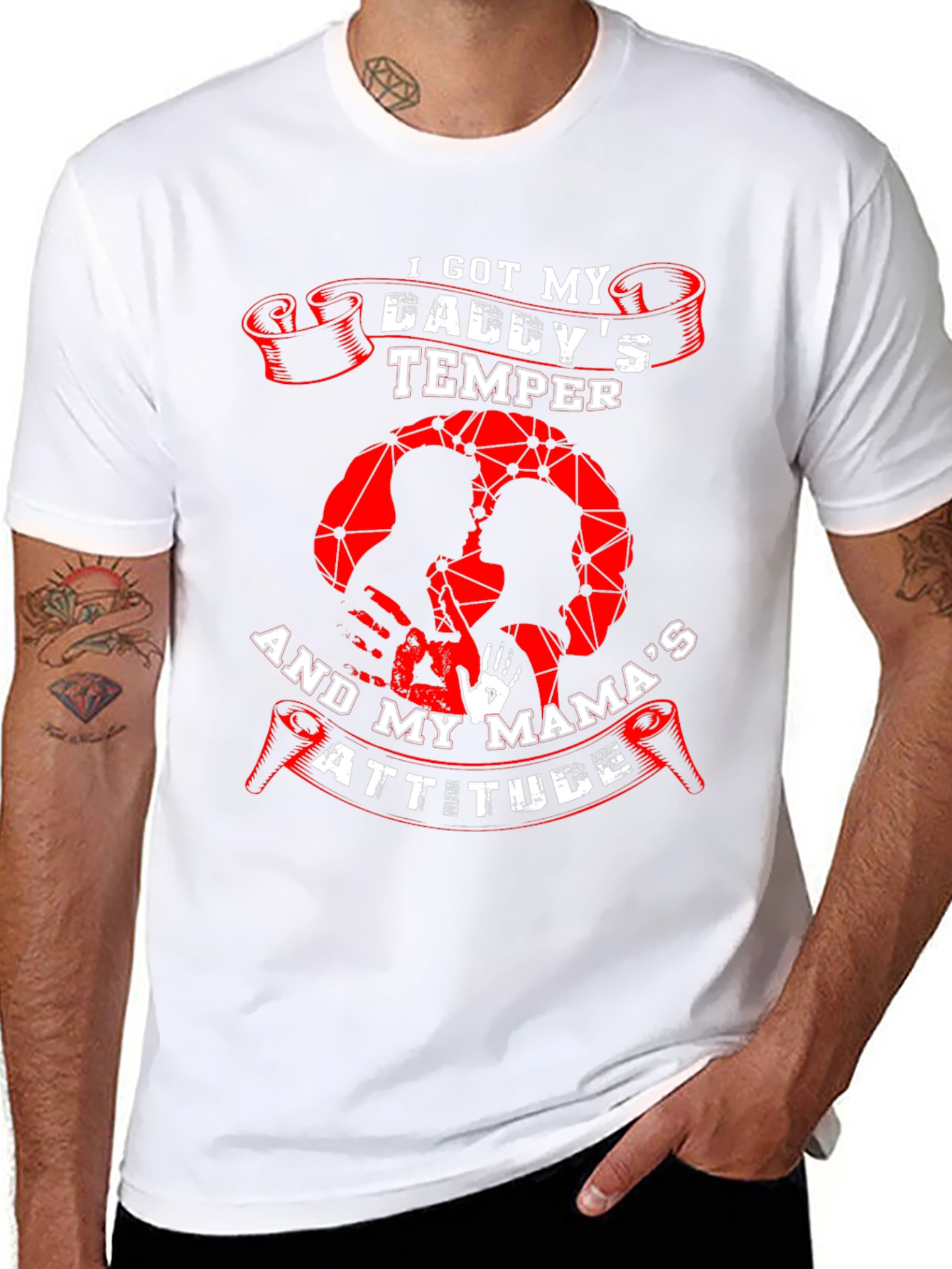 Daddys Temper Mamas Attitude Graphic Tee