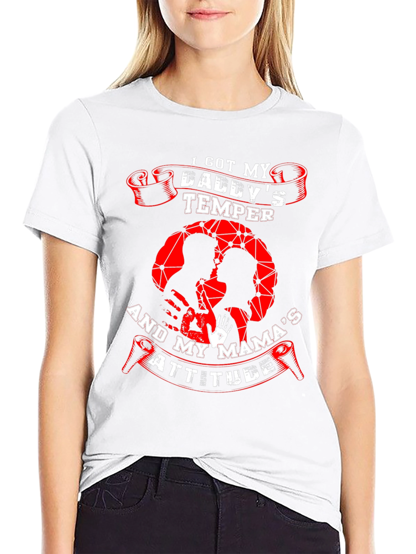 Daddys Temper Mamas Attitude Graphic Tee