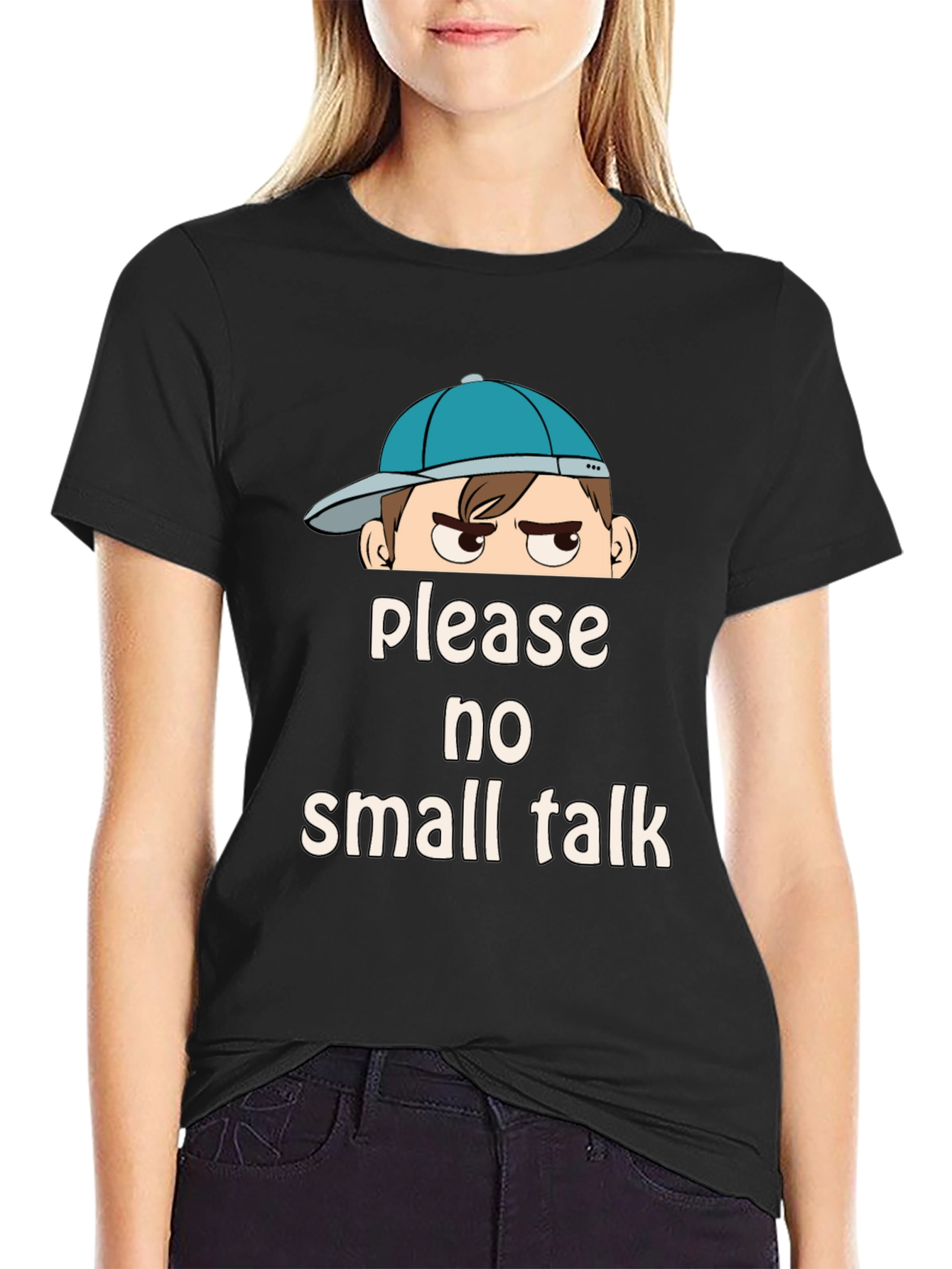 Please No Small Talk Graphic T-Shirt