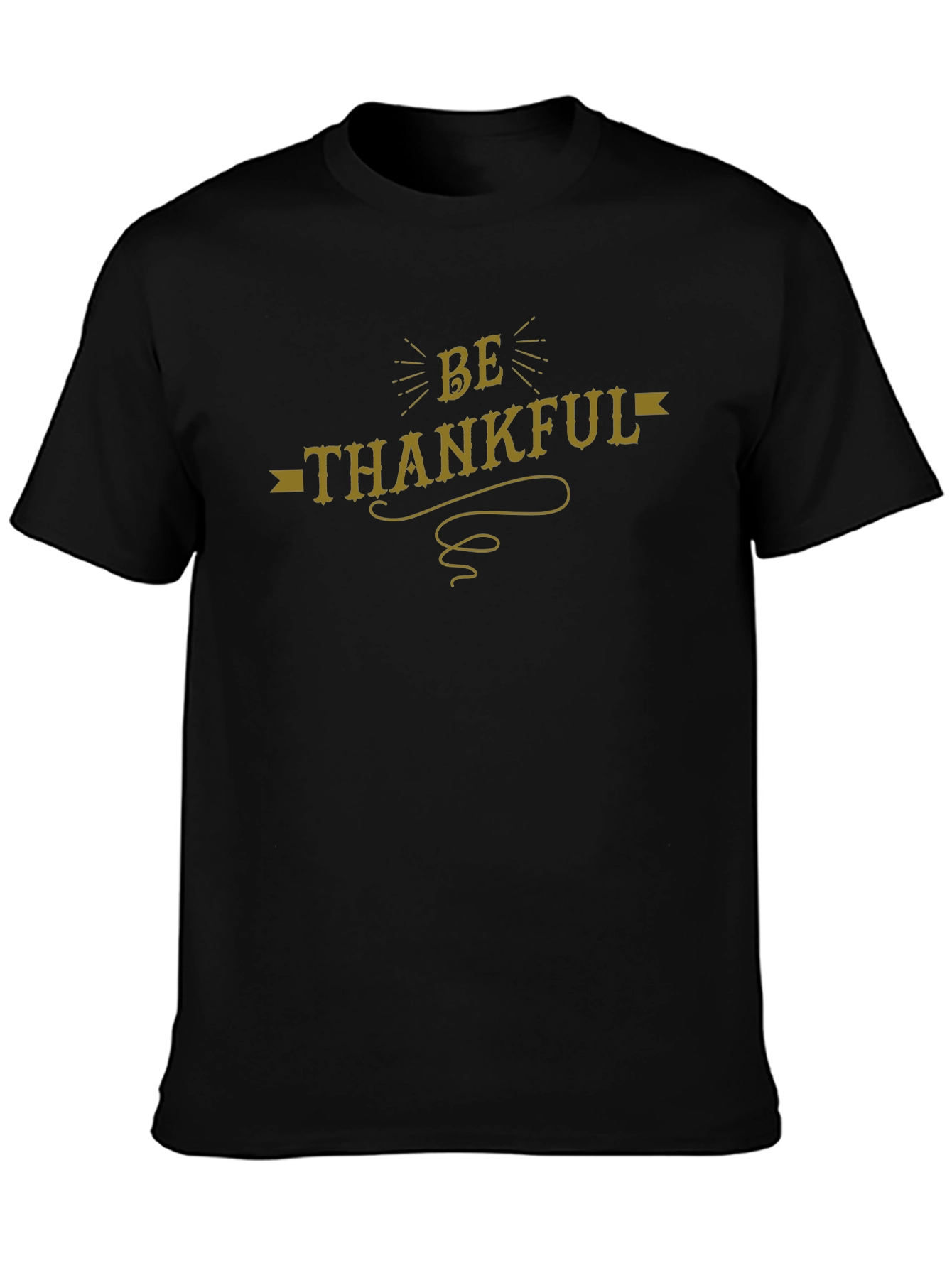 Be Thankful Black Graphic Tee