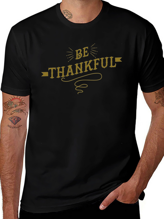 Be Thankful Black Graphic Tee