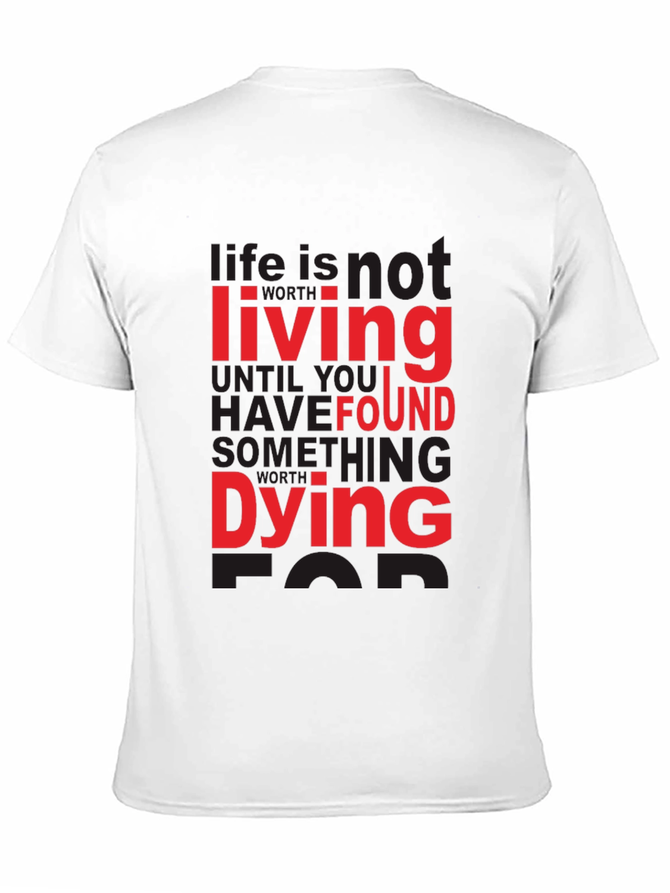 Life Quote Graphic Tee - Black Cotton T-Shirt