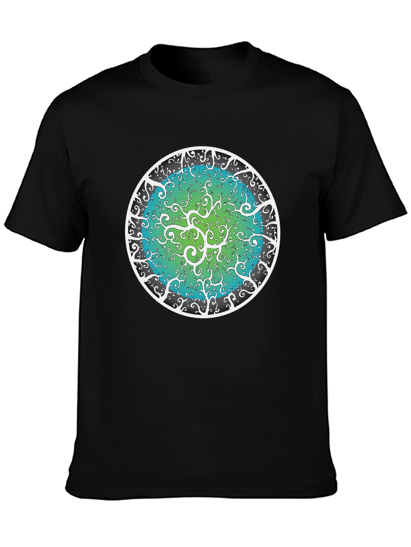 Cosmic Mandala Black T-Shirt