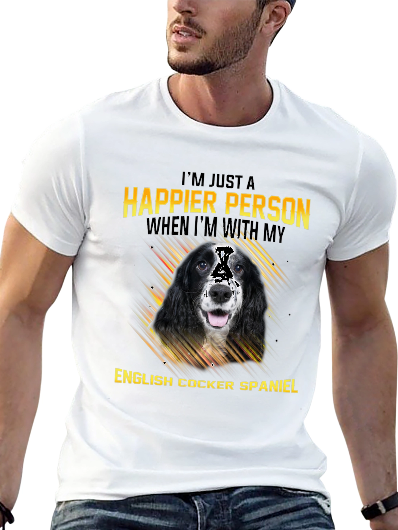 Happier Person English Cocker Spaniel T-Shirt