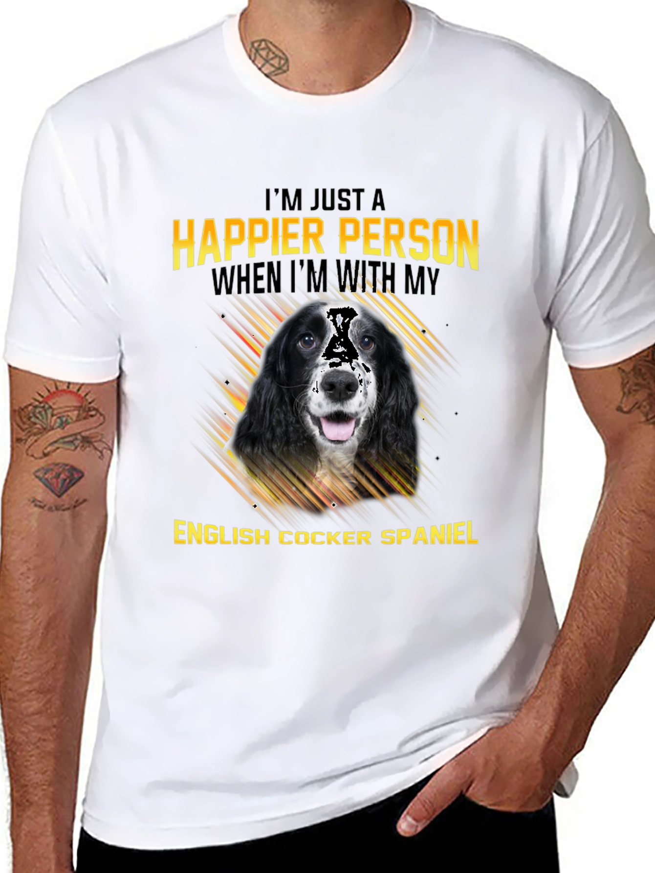 Happier Person English Cocker Spaniel T-Shirt