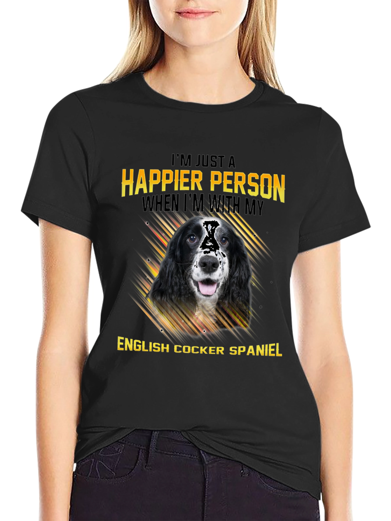 Happier Person English Cocker Spaniel T-Shirt