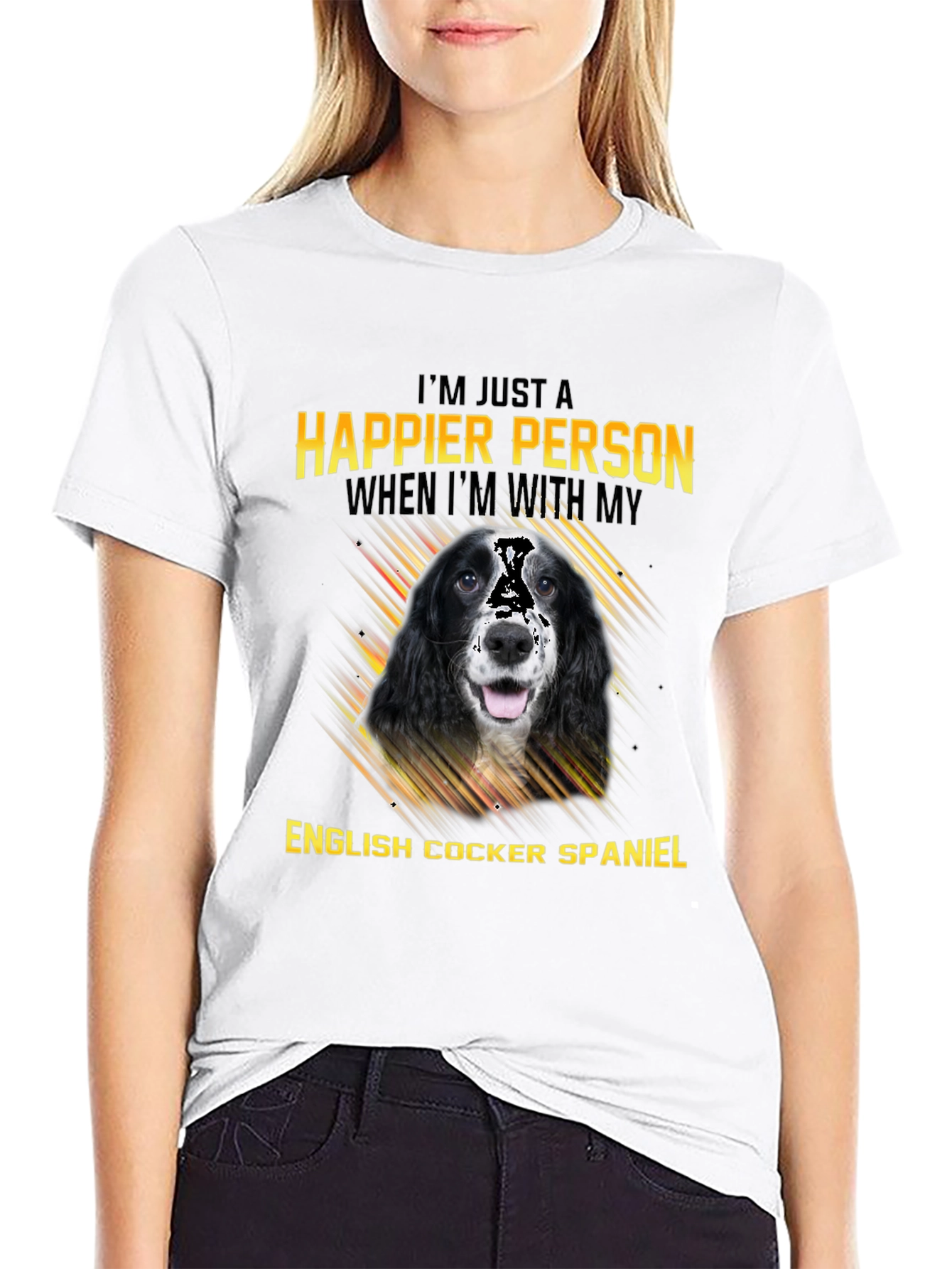 Happier Person English Cocker Spaniel T-Shirt