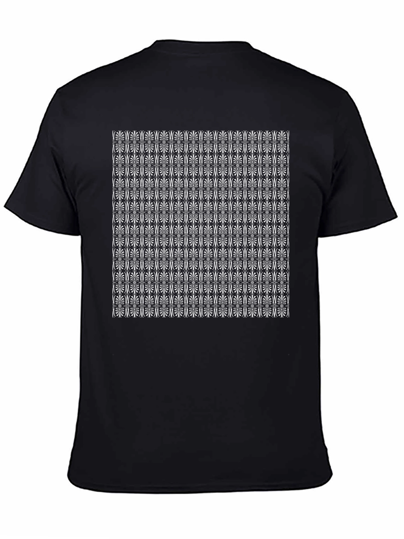 Patterned Graphic Tee - Black