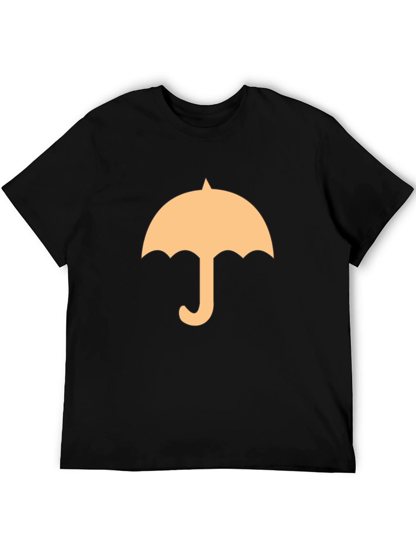 Umbrella Graphic Tee - Stylish Black Cotton T-Shirt