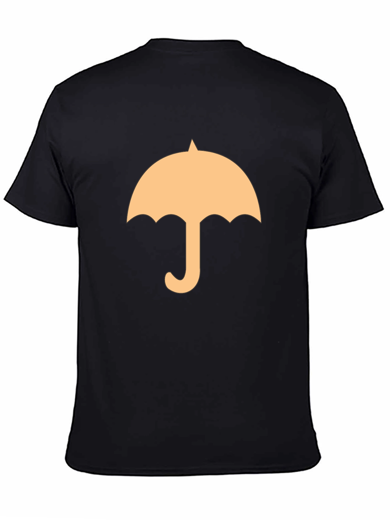 Umbrella Graphic Tee - Stylish Black Cotton T-Shirt