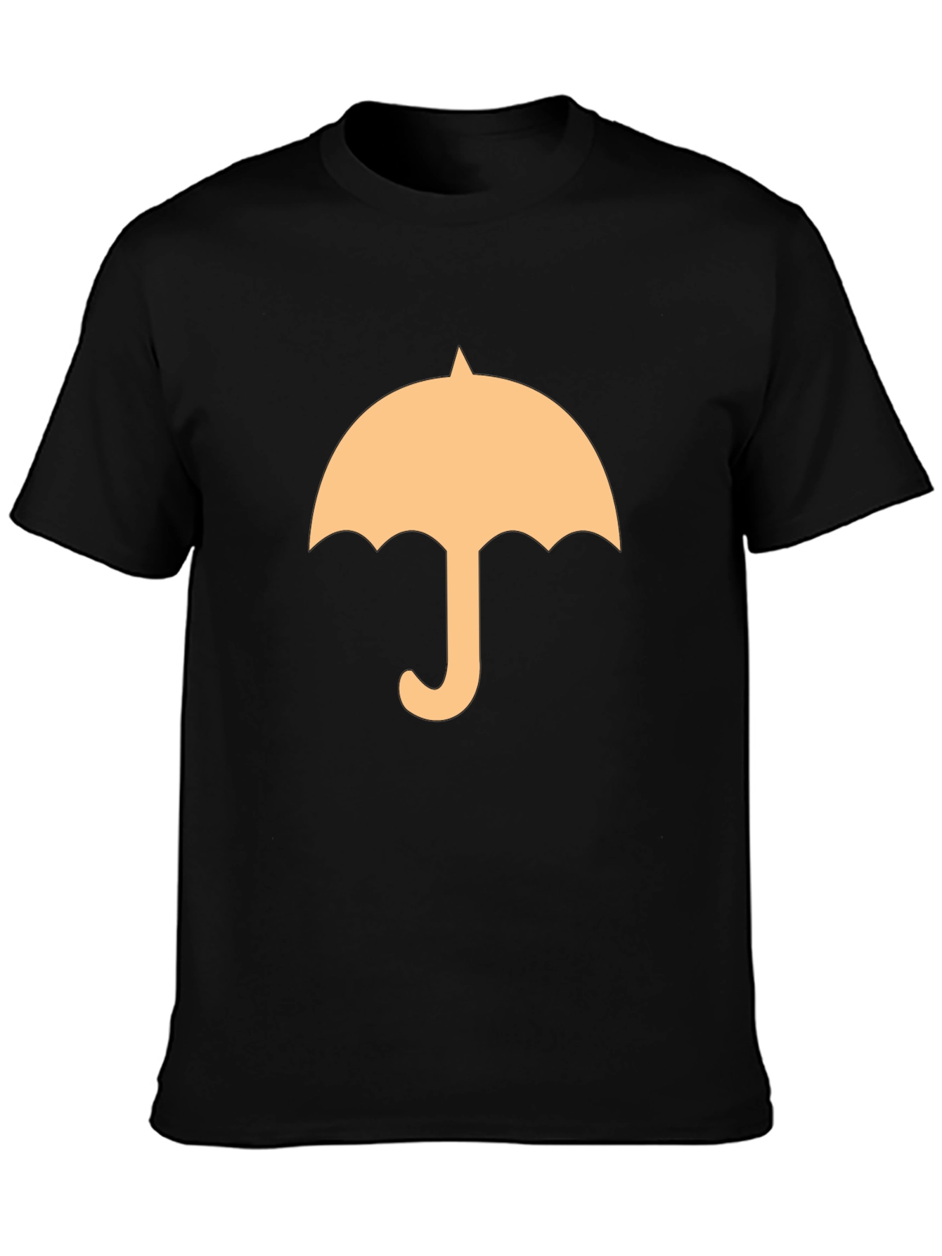 Umbrella Graphic Tee - Stylish Black Cotton T-Shirt
