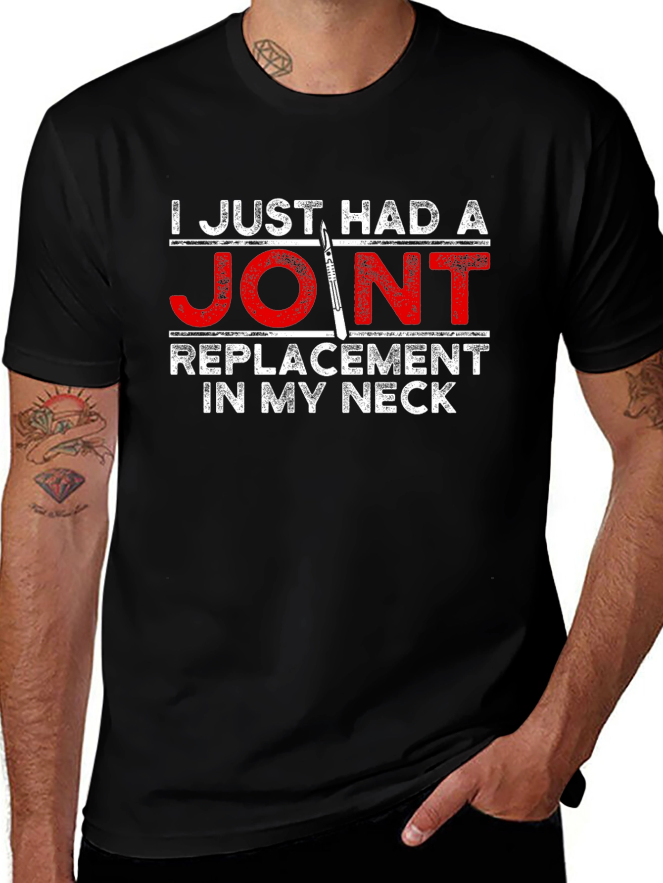 Joint Replacement Neck Funny T-Shirt