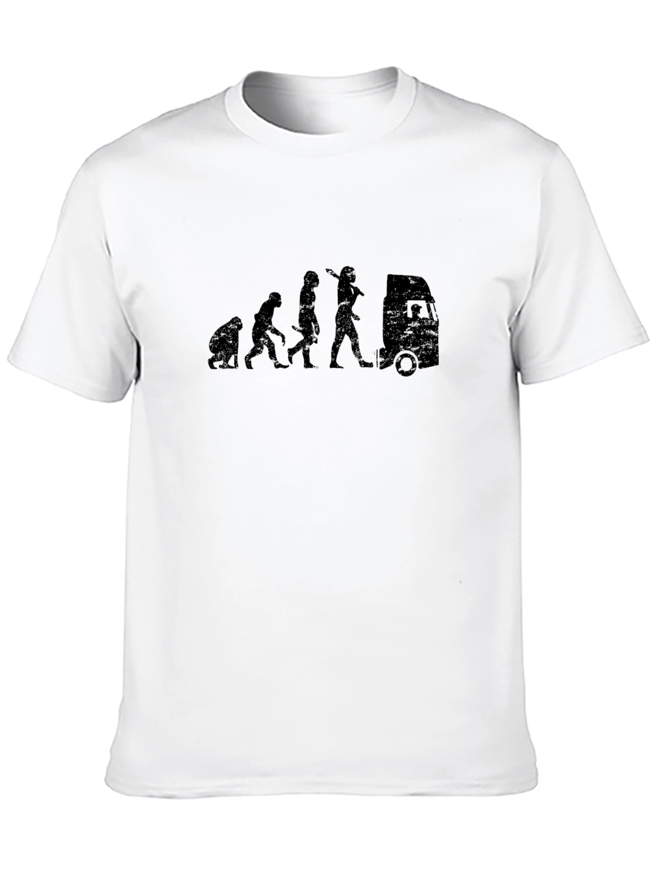 Evolution of Trucker Black T-Shirt