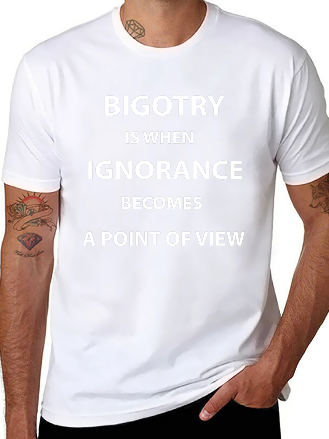 Bigotry Ignorance Point of View Graphic T-Shirt