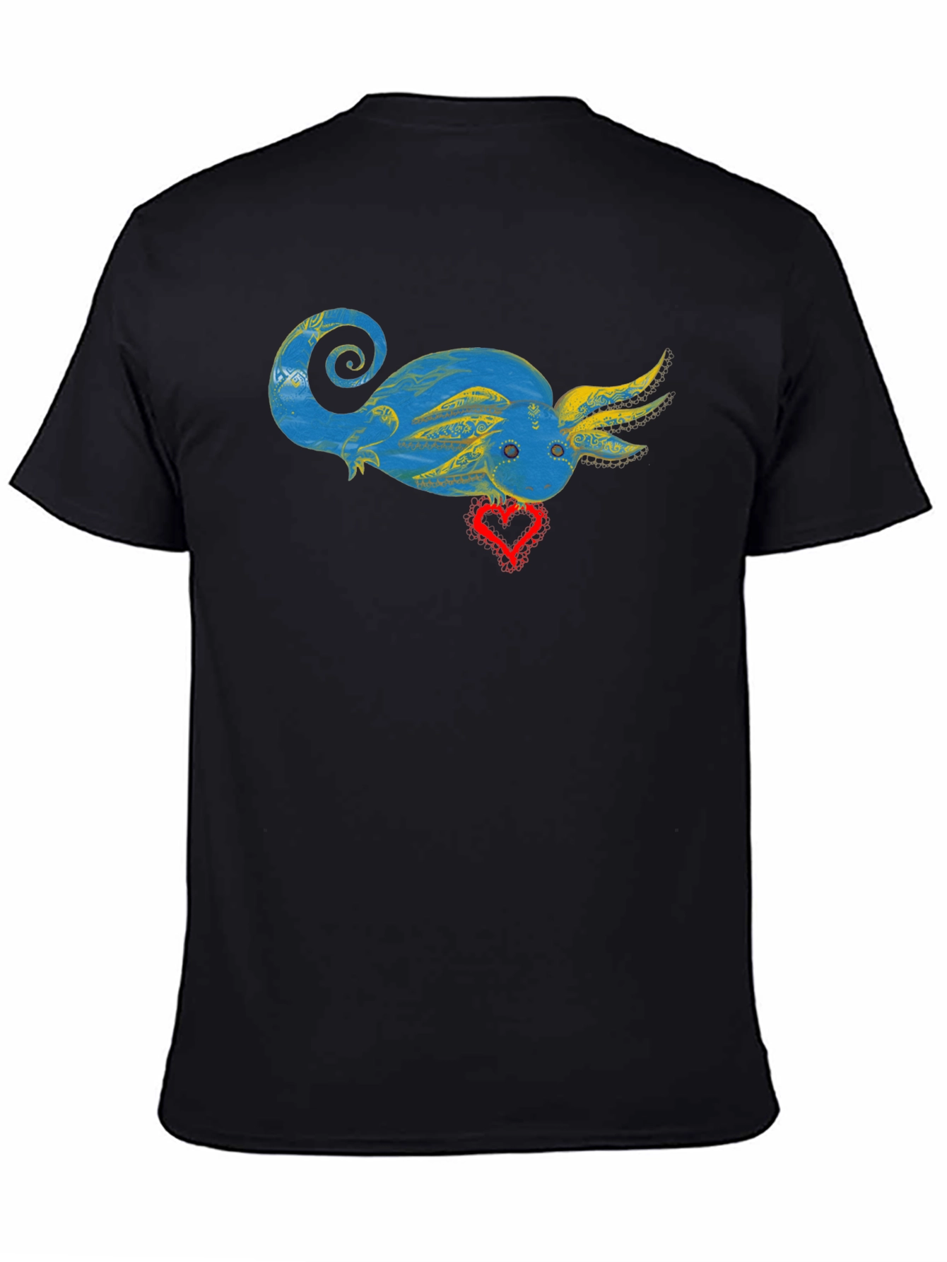 Axolotl Heart Graphic T-Shirt - Unique Design