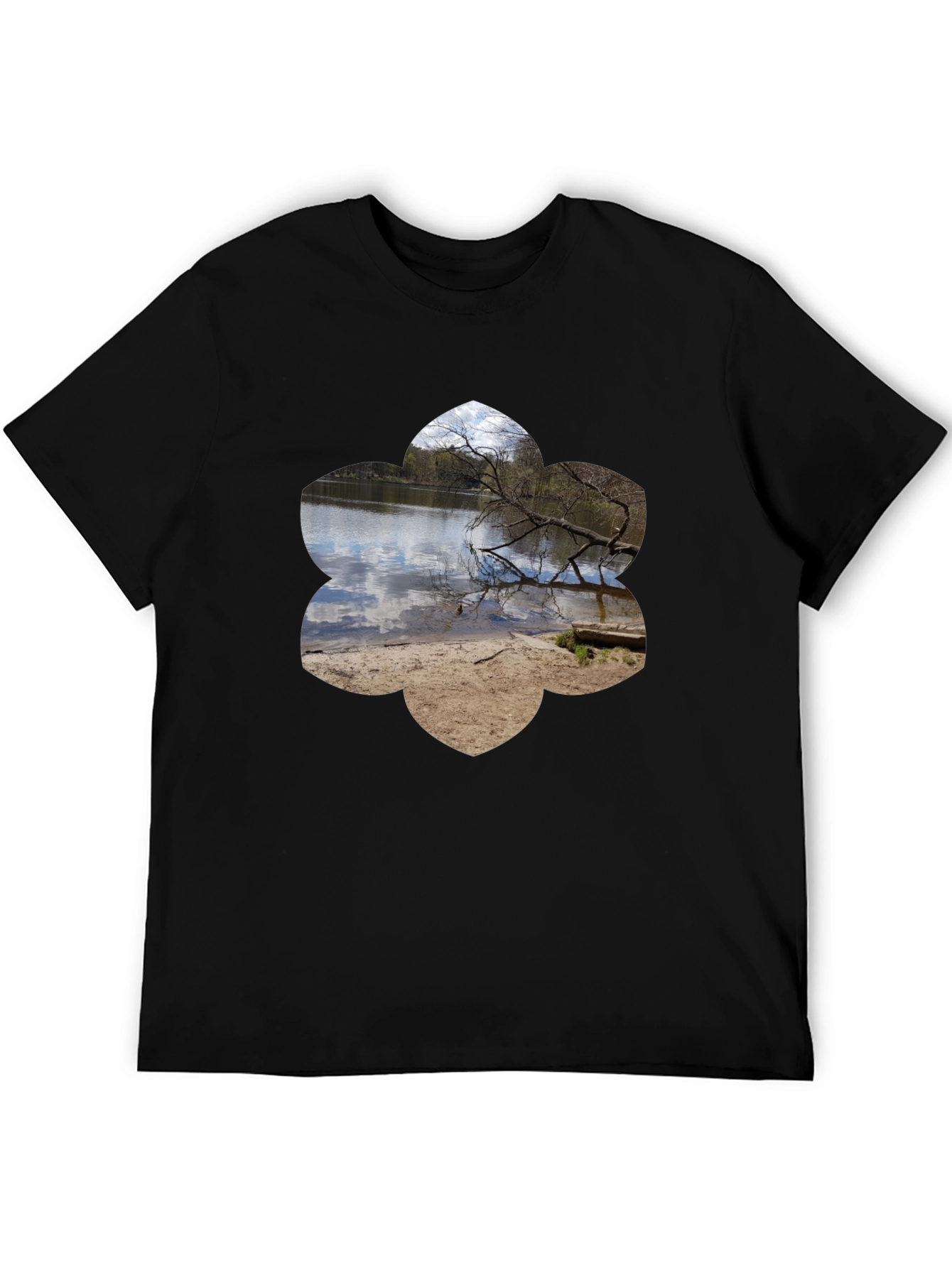 Nature Scene Graphic Tee - Black