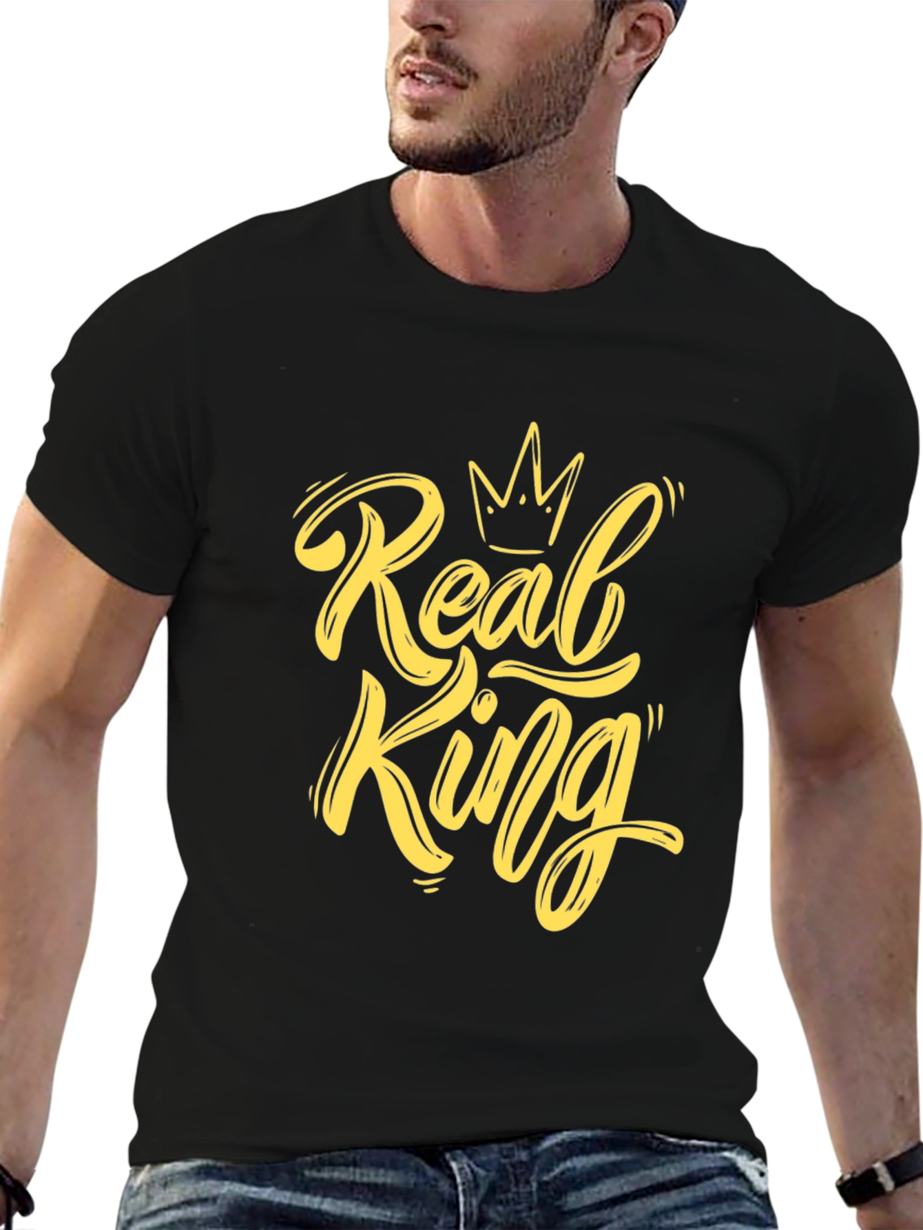 Real King Graphic T-Shirt - Mens Black Tee