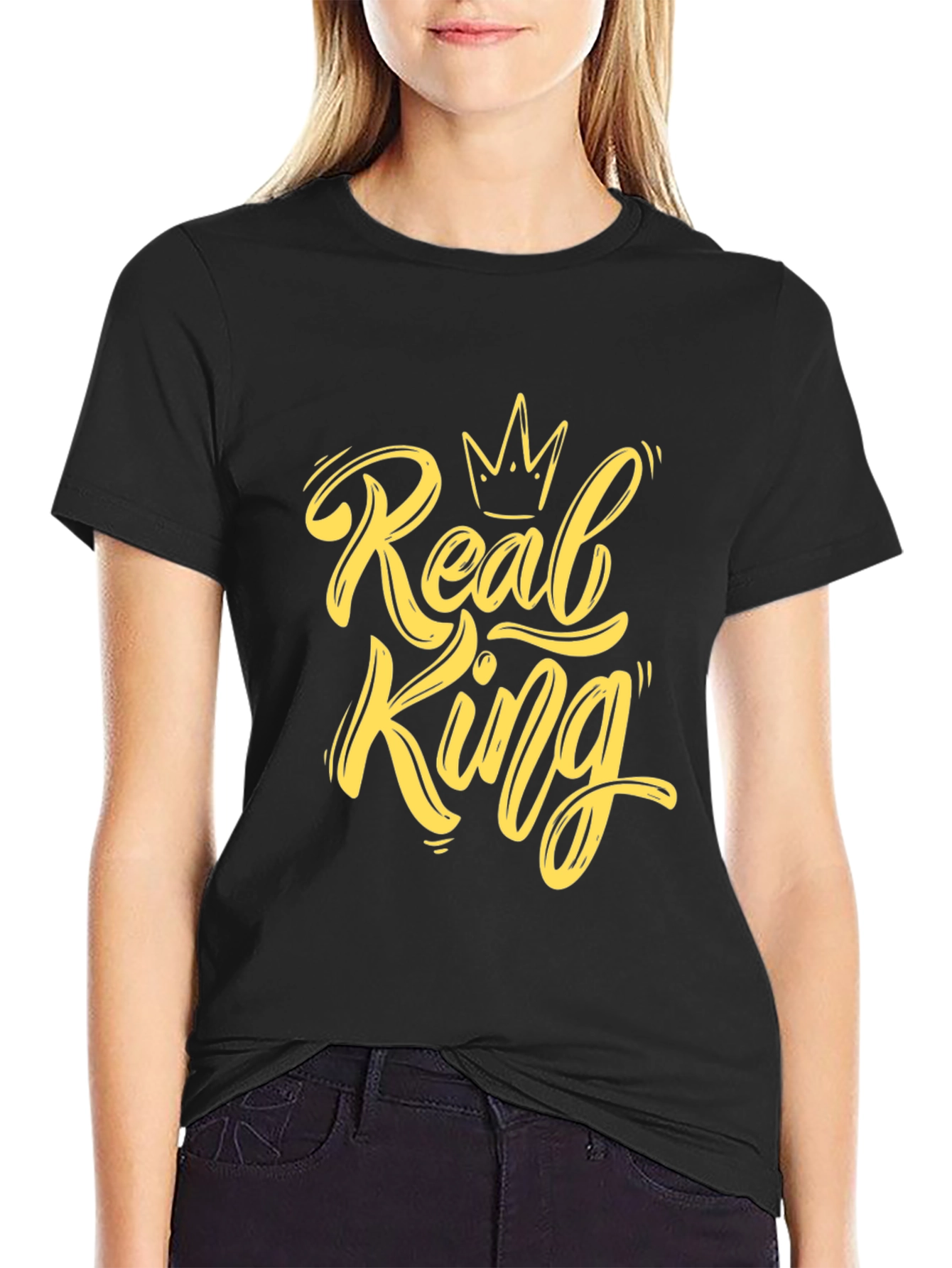 Real King Graphic T-Shirt - Mens Black Tee