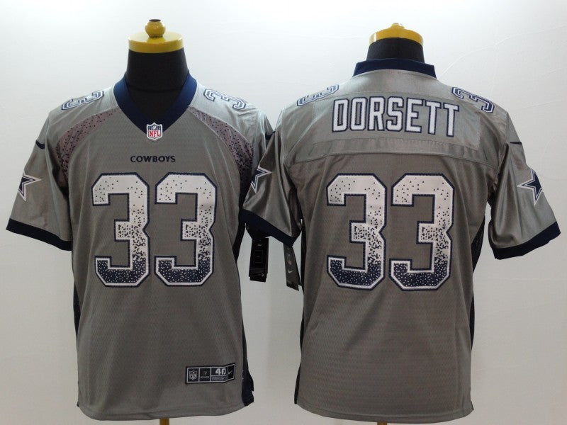 Men's Dallas Cowboys Tony Dorsett #33 Gray Game Jerseys