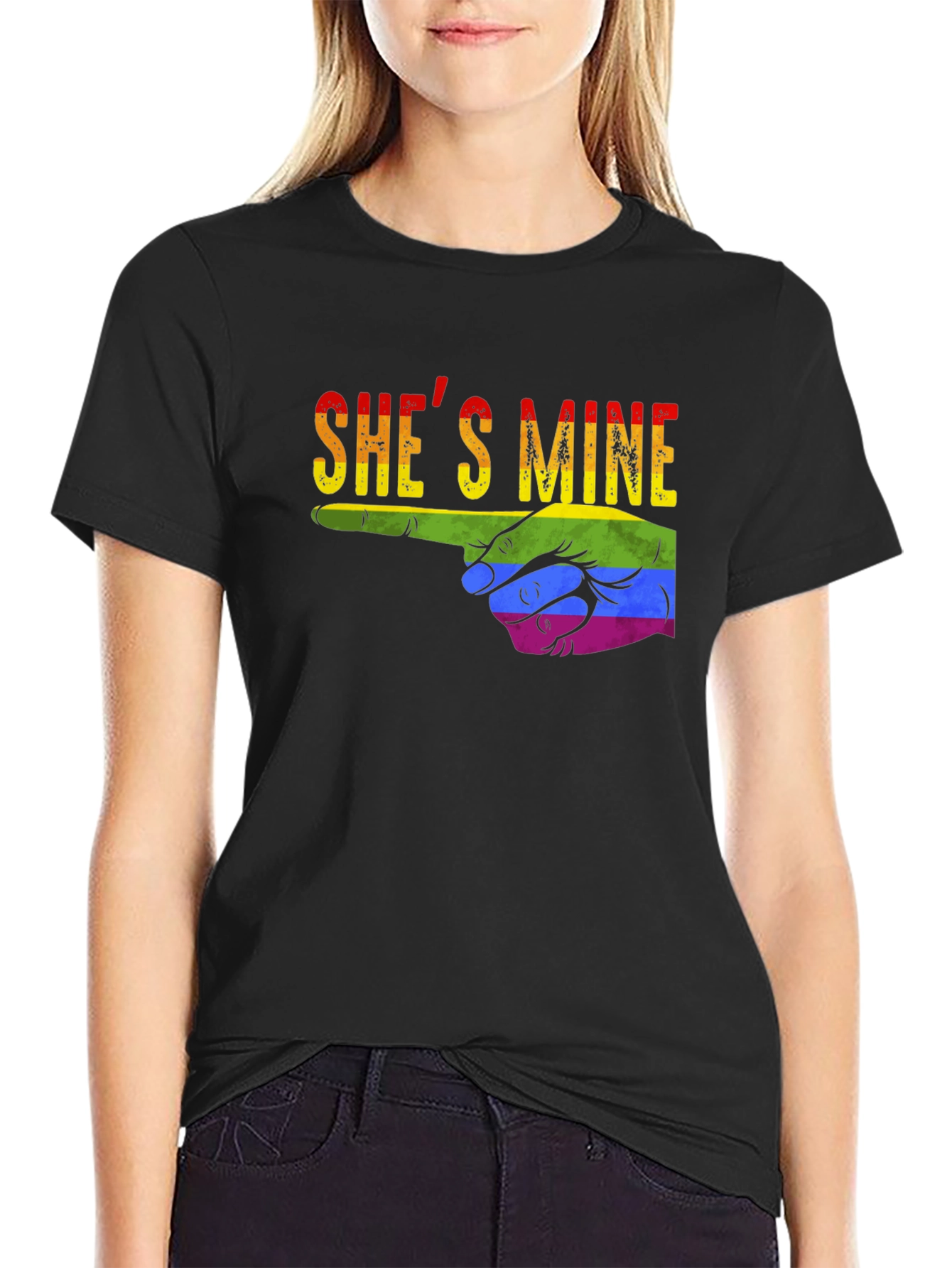 Shes Mine Pride T-Shirt - LGBTQ+ Graphic Tee