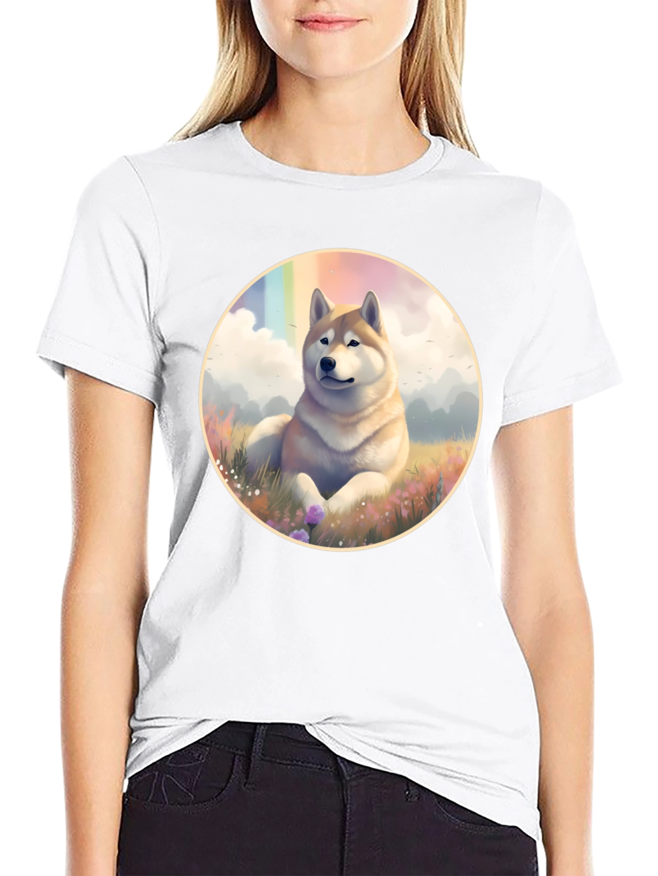 Shiba Inu Rainbow T-Shirt - Unique Dog Lover Tee