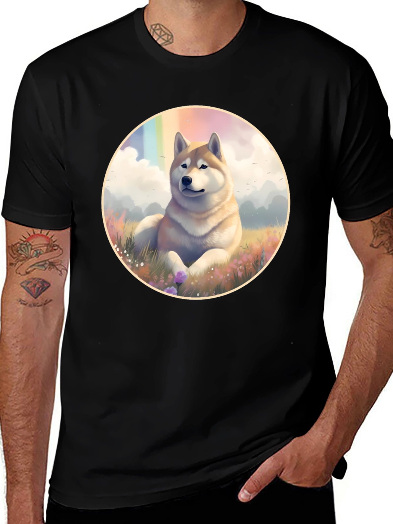 Shiba Inu Rainbow T-Shirt - Unique Dog Lover Tee
