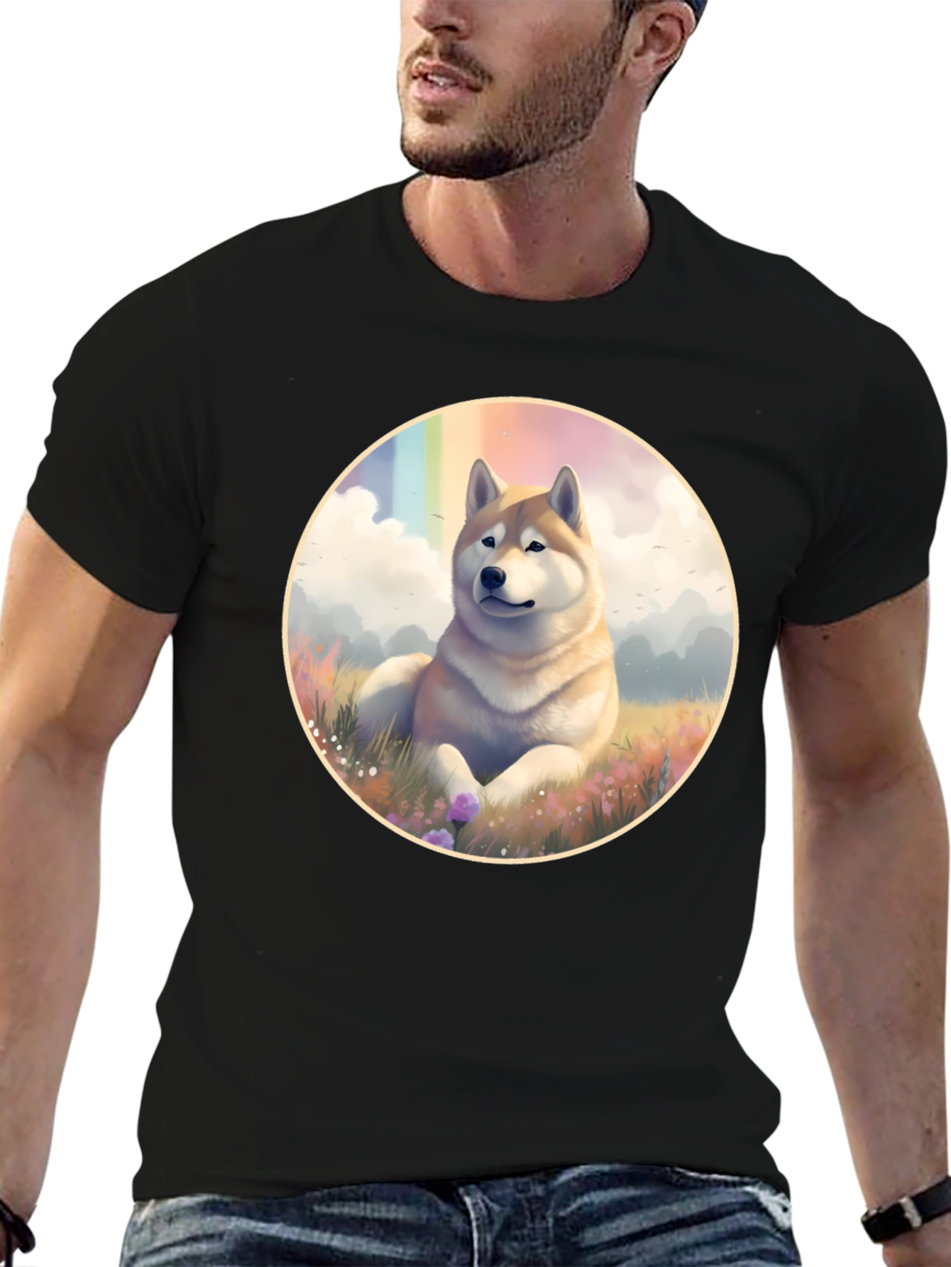 Shiba Inu Rainbow T-Shirt - Unique Dog Lover Tee