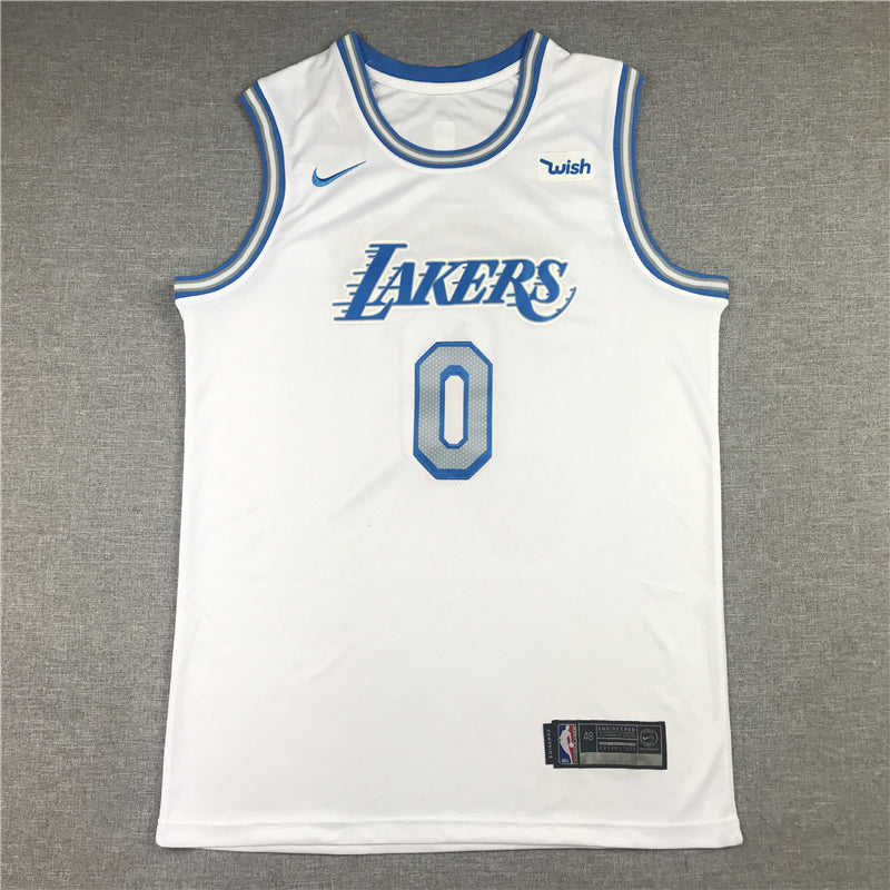 Men's Los Angeles Lakers Russell Westbrook #0 White 2020/21 Swingman Jerseys