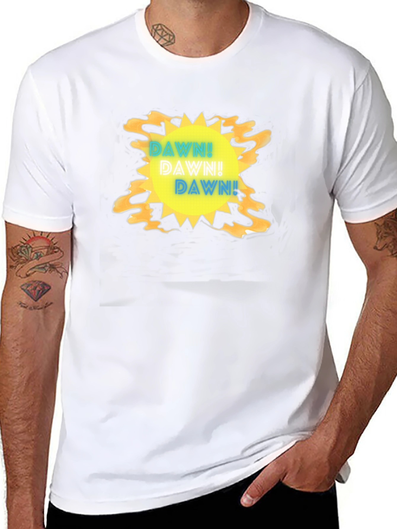 DAWN! Graphic Print Black T-Shirt