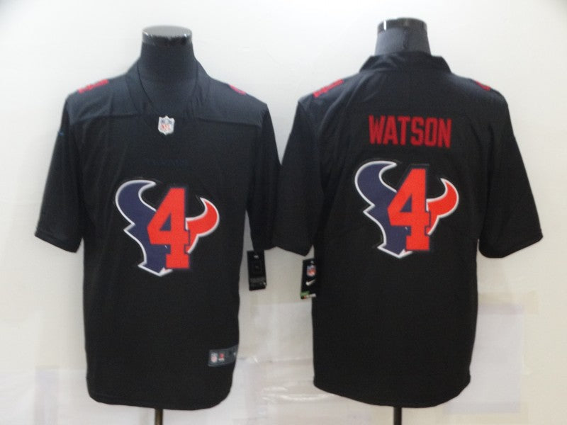 Men's Houston Texans #4 Deshaun Watson Black Game Jerseys