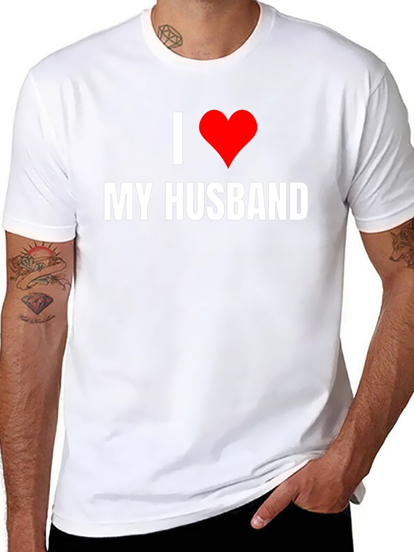 I Love My Husband Graphic Tee - Novelty T-Shirt