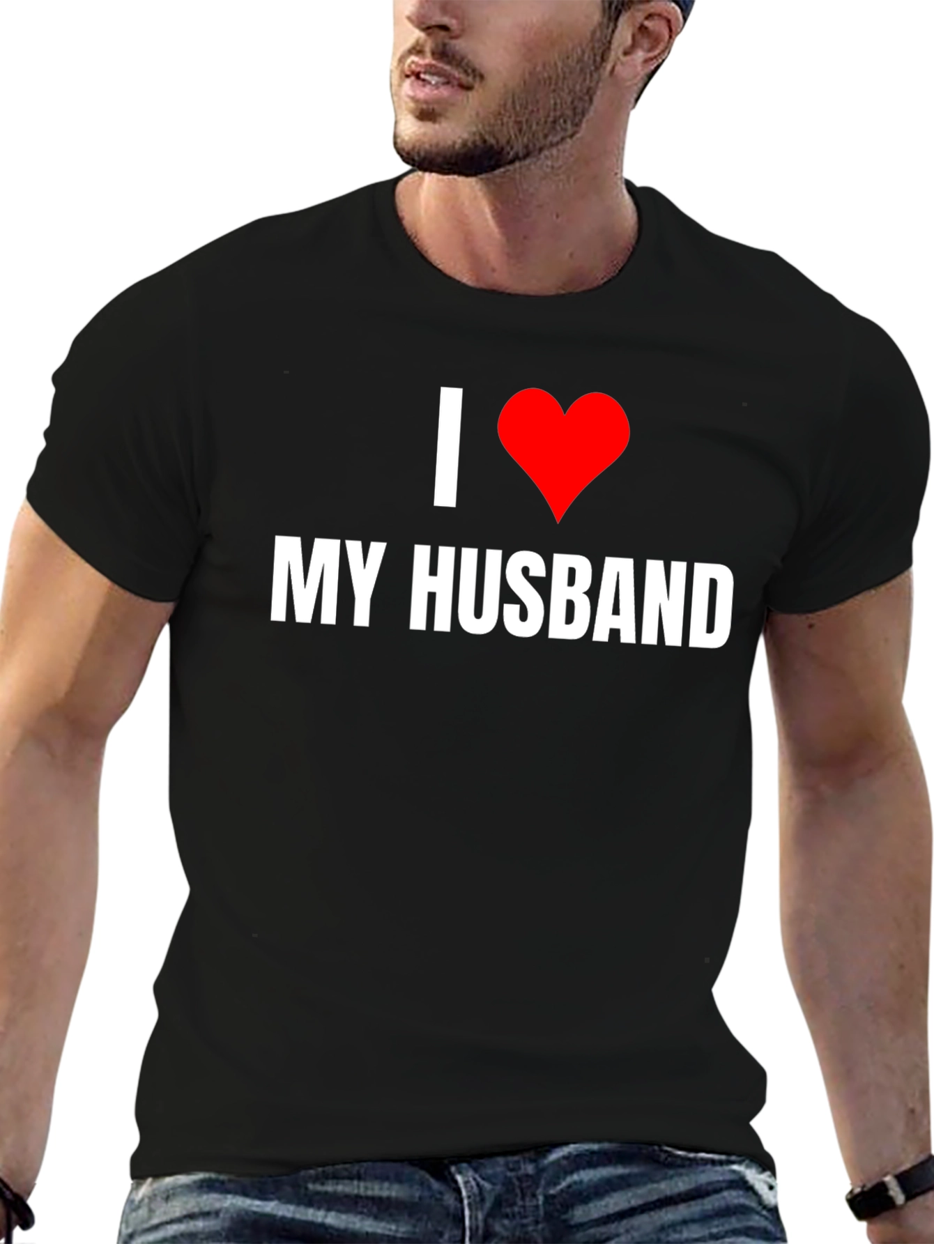 I Love My Husband Graphic Tee - Novelty T-Shirt
