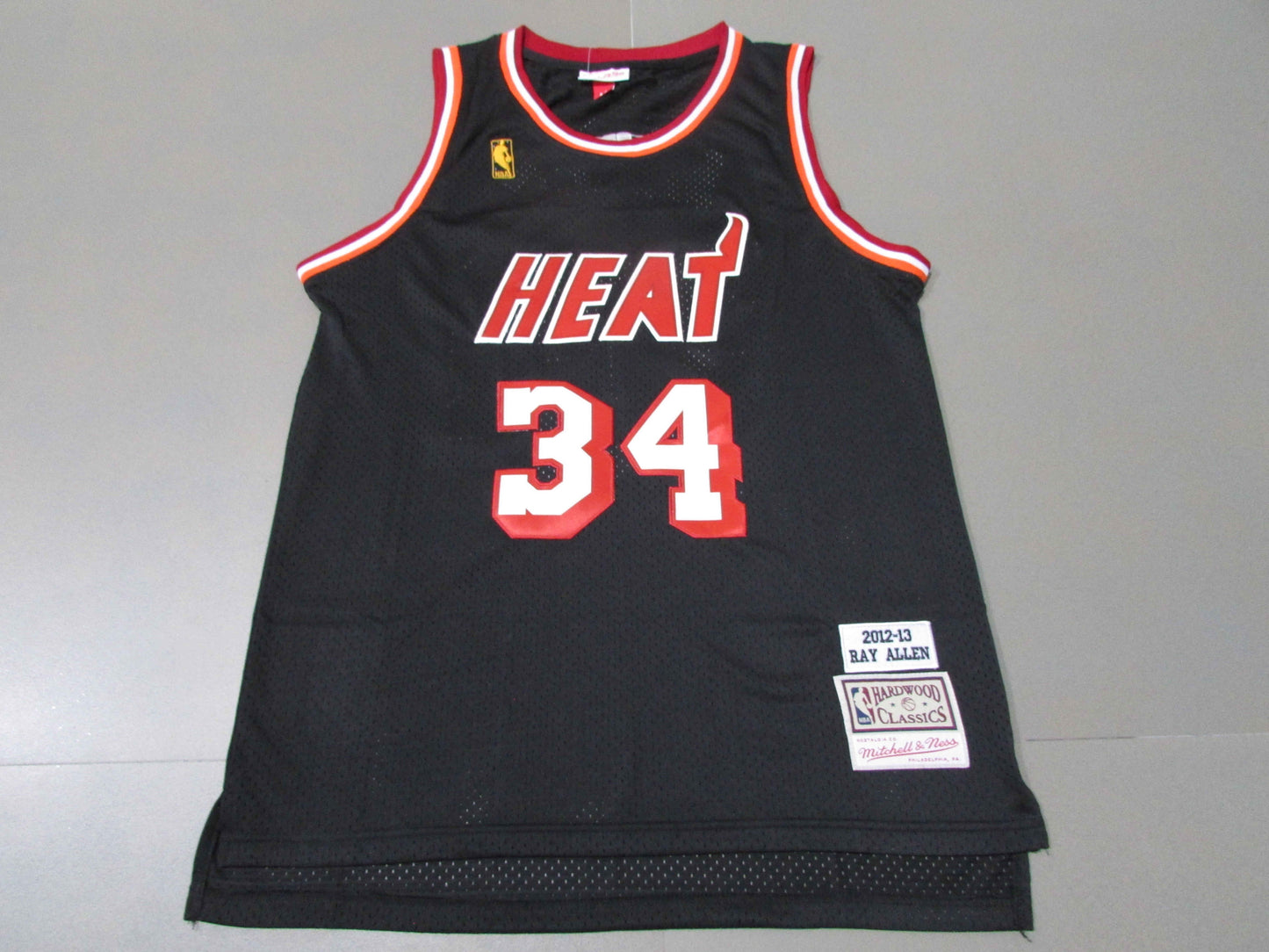 Men's Miami Heat Ray Allen Black 2012-13 Hardwood Classics Swingman Jerseys