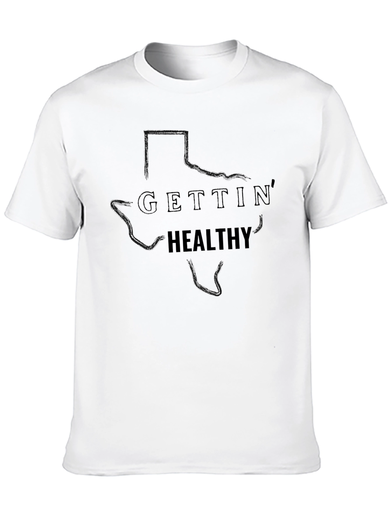 Gettin Healthy Texas Black T-Shirt
