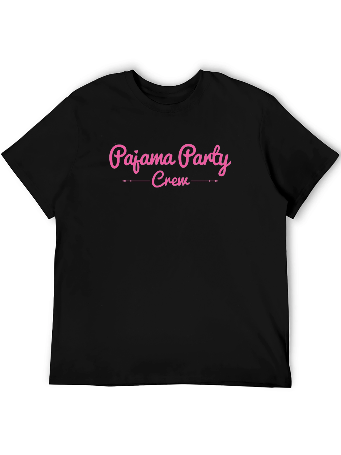 Pajama Party Crew Black Graphic Tee