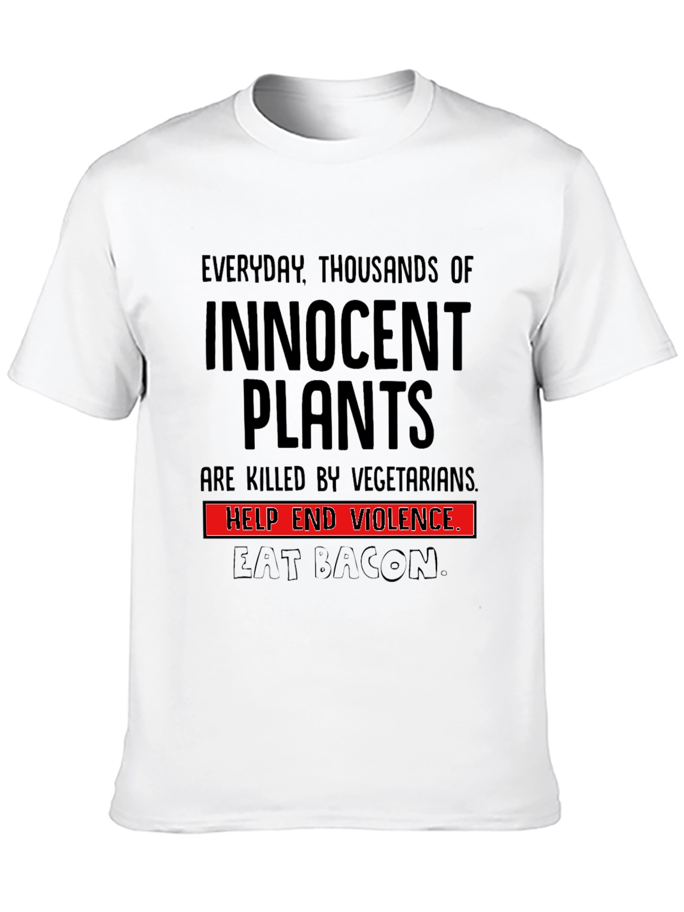 Innocent Plants Eat Bacon Graphic Tee