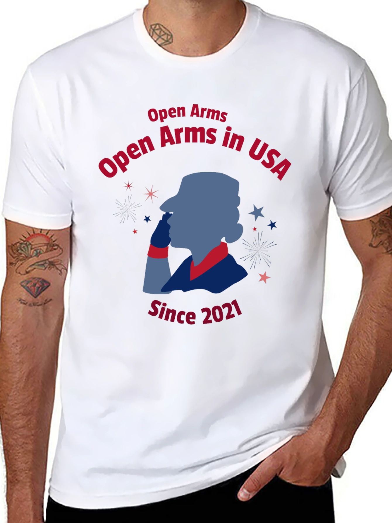 Open Arms in USA Graphic T-Shirt