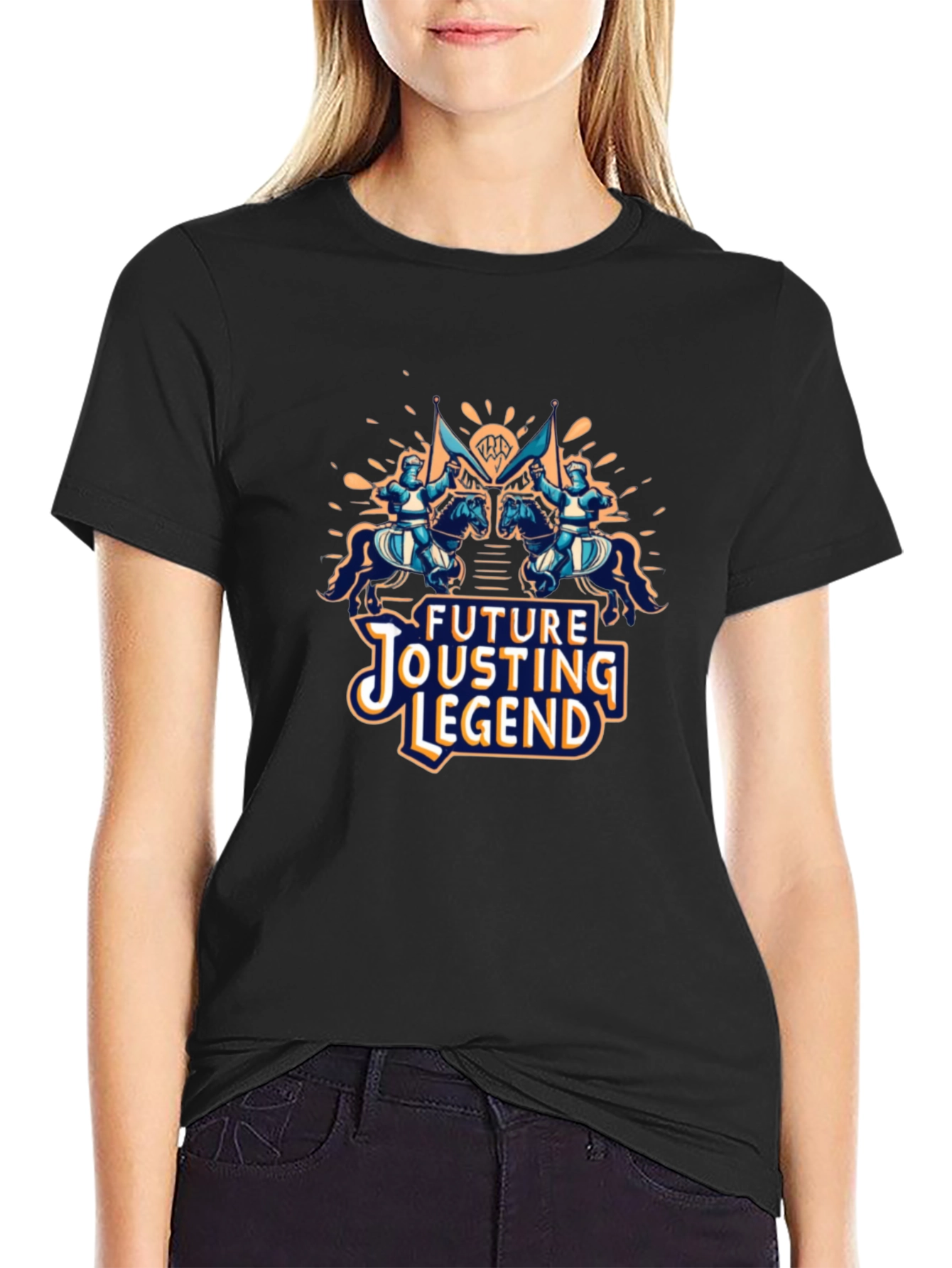 Future Jousting Legend Black T-Shirt